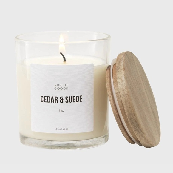 Public Goods Cedar & Suede Soy Candle 7oz. - Picture 3 of 5